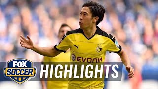 Kagawa gives Dortmund 1-0 lead vs. Schalke 04 | 2015–16 Bundesliga Highlights