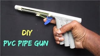 DIY PVC Pipe TOY GUN - How to make a Homemade PVC Pipe GUN that Shoots