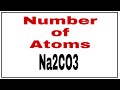 How to find the number of atom in Na2CO3|How to find numbers of atoms in a compound|Sodium carbonate