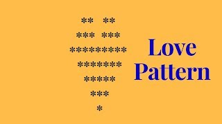 love pattern in java or c