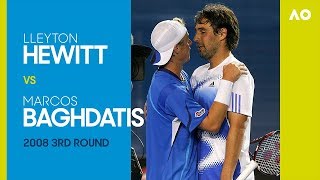 Lleyton Hewitt v Marcos Baghdatis - Australian Open 2008 3R | AO Classics