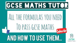 All the GCSE Maths Formulas and How to use Them!! | Higher & Foundation | Edexcel, AQA, OCR, WJEC