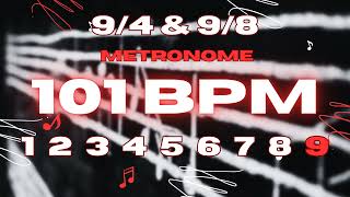 101 BPM - 9/4 \u0026 9/8 Metronome