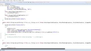 Javaprogram Messsage ENCRYPY and DECRYPT using AES Eclipse IDE