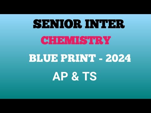 INTER SECOND YEAR CHEMISTRY WEIGHTAGE 2024 AP TS - YouTube