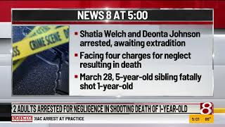 2 adults arrested for negligence in Lafayette, Indiana, shooting death of 1-year-old