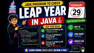Java Program to Check Leap Year 🔥 | If-Else Logic Explained