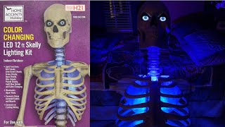 Home Depot 12 Foot Skeleton Lighting kit - unboxing, setup, review