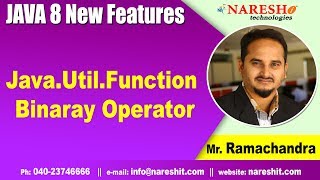 Java 8 Features Tutorials | Java.Util.Function Binaray Operator | by Mr.Rama Chandra