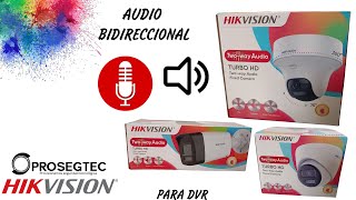 Como Configurar Cámaras Análogas HIKVISION con AUDIO BIDIRECCIONAL