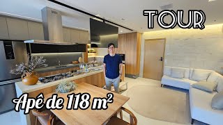 TOUR NESSE APARTAMENTO BELÍSSIMO DE 118 M² COM 3 SUÍTES #apartamento #apartamentodecorado