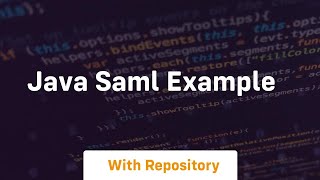 java saml example