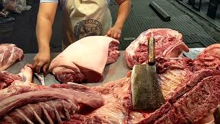 ONE WHOLE PORK PIG QUICK DEBONE AMAZING KNIFE SKILLS #PORK #MEAT #VIRAL🐖🐖🐖🐖🐖