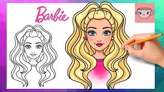 How To Draw Barbie  |  Cute Easy Step By Step Drawing Tutorial