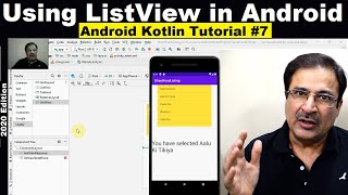 Listview In Android Studio | Custom ListView in Android with Item Click Kotlin Tutorial #7