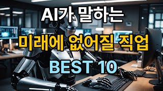 AI가 선정한 미래에 없어질 직업 BEST10 #직장 #history #이슈 #issue #인공로봇