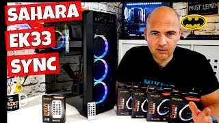 Sahara EK33 SYNC Addressable RGB Gaming Mid Tower PC Case