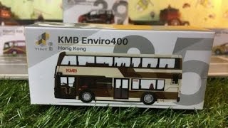 unboxing Tiny City 35 Diecast modelo Hong Kong coche - KMB Enviro 400 bus (LIVERY C) 02679 es