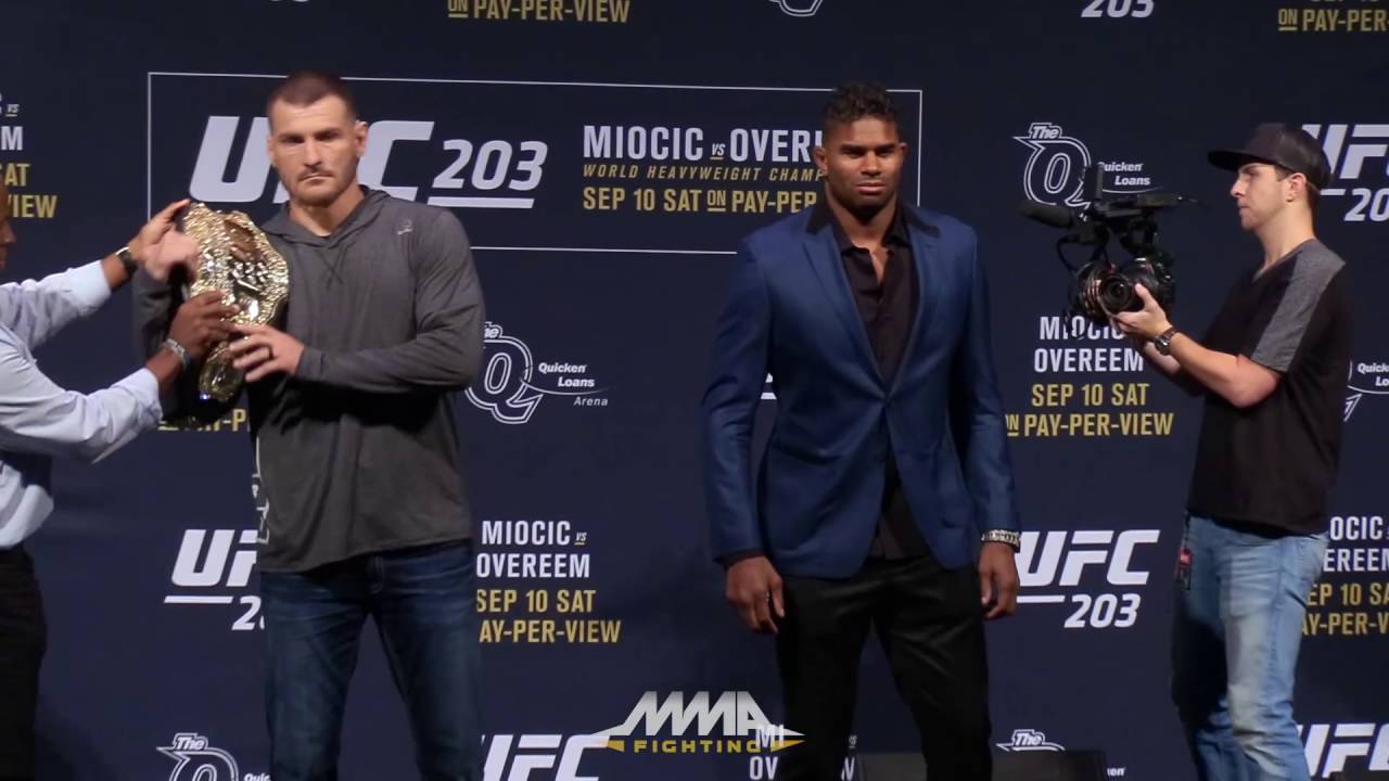 UFC 203: Stipe Miocic Vs. Alistair Overeem Staredown - YouTube