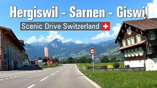 Hergiswil - Sarnen - Giswil 🇨🇭 Scenic Drive Switzerland [4K] • Mountain Valley Road Trip