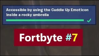 Fortnite Fortbyte 7 / Fortbite 7 | Fortnite rocky umbrella | Cuddle up emoticon