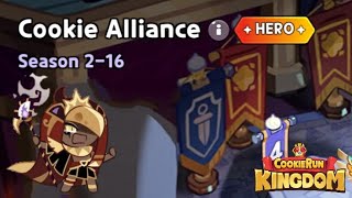 Cookie Alliance Season 2-16 Hero Mode | Cookie Run Kingdom