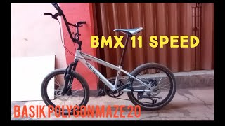 BMX PAKE OPERAN | BMX 11 SPEED | BMX PAKE GROUPSET | BMX BASIK SEPEDA POLYGON MAZE 20