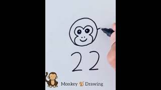 Monkey Drawing for Kids | How to Draw a Monkey | Easy Drawing @karthigasgallery7846