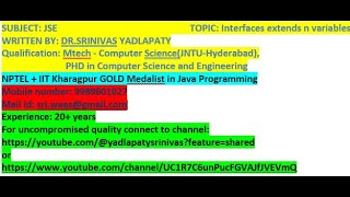 JSE: Interfaces extends n variables