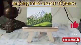 making mini easels with ice cream sticks | how to make easels at home | Madiha's Art