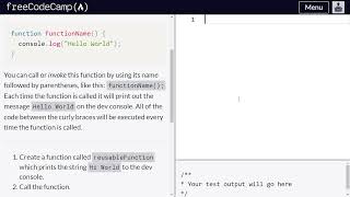 Write reusable JavaScript with functions - freeCodeCamp | Video 49 | Basic JavaScript