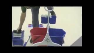 Cleaning Floors with a Flat Mop \u0026 Filmop’s Double Bucket System