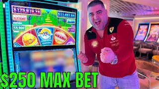 $250 Max Bet JACKPOTS \u0026 CRAZY COMEBACK On Huff N More Puff Slot