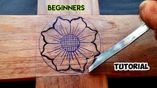 Beginners Tutorial Flower Carving| Wood Making Flower