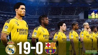 Real Madrid 19 - 0  FC Barcelona | El Clasico 2023 | Arda Güler, Belingham, Vini Jr, Rodrygo | PES