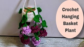 Crochet Hanging Plant - Crochet String of Pearls Succulent| Boho Car Plant Crochet HangingBasket🪴