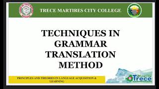 PTLAL-Lesson II: Larsen — Freeman’s The Grammar-Translation Method Techniques