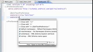Android Application Development Tutorial 54 Setting up Preferences