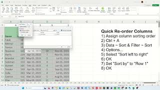 Sort columns in Excel without mixing data... The Easy Way - Excel Tips and Tricks