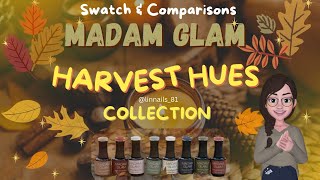 Madam Glam Harvest Hues Collection! Swatch and Comparisons @madamglamofficial #gelpolishes #nails