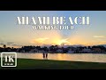 MIAMI BEACH WALK AT SUNSET 4K ULTRA HD 60FPS FLORIDA USA FEBRUARY 2022