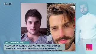 Alok surpreende os fãs ao postar foto de “antes e depois” com 10 anos de diferença