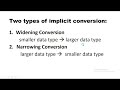 Type Conversion | Implicit Type Conversion | Explicit Type Conversion | Visual Basic | Chapter # 4