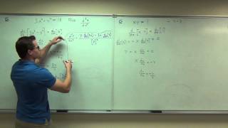 Calculus 1 Lecture 2.7:  Implicit Differentiation