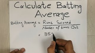 How to Calculate Batting Average in Cricket