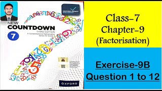 Class 7 Math Exercise 9B Question 1 to 12 || New countdown third edition class 7 exercise 9B