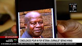 Condolences continue to pour in for veteran journalist Sefako Nyaka