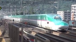 【高速通過!】東北新幹線はやぶさ・SこまちE5系+E6系福島駅通過【FHD】