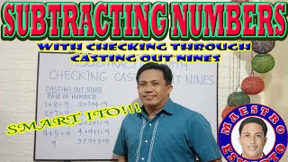 SUBTRACTING NUMBERS with checking through Casting Out Nines