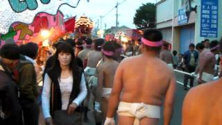 興浜　だんじり　3　宮入　　魚吹八幡神社　秋祭り　昼宮　2010